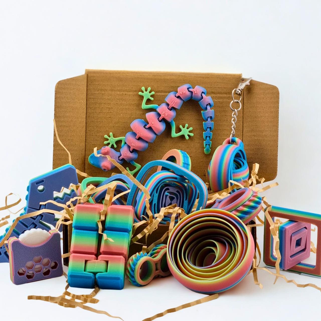 Radiant Rainbow Sensory Fidget Toy Bundle – Small, Medium & Large Packs