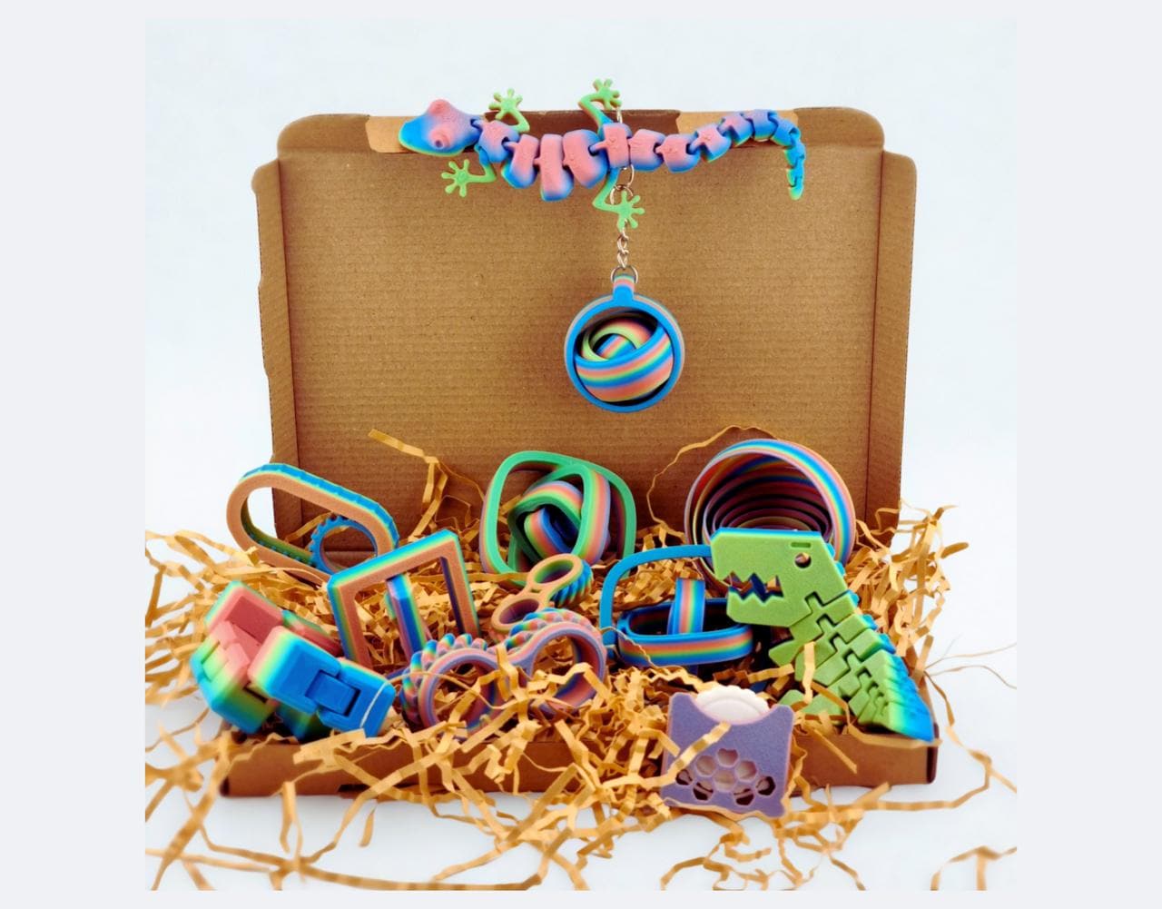 Radiant Rainbow Sensory Fidget Toy Bundle – Small, Medium & Large Packs